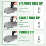 Golf Club Groove Sharpener with 3 Replaceable Heads - 图片 3