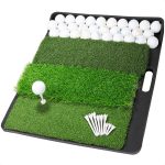 Golf Hitting Mat with Tray 3 Grass