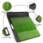 Golf Hitting Mat with Tray 3 Grass - 图片 5