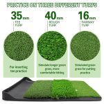 Golf Hitting Mat with Tray 3 Grass - 图片 6