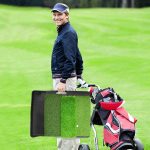 Golf Hitting Mat with Tray 3 Grass - 图片 8