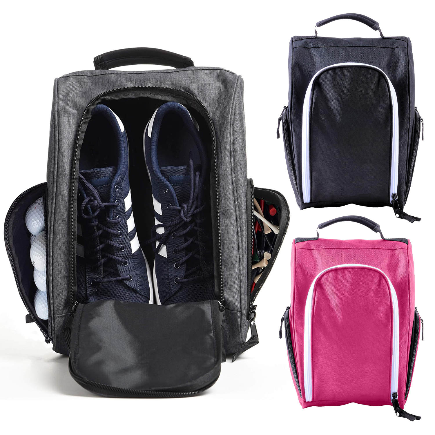 golf-shoe-carrier-bags-with-zippered (1) Golf Shoe Carrier Bags with Zippered - 图片 1