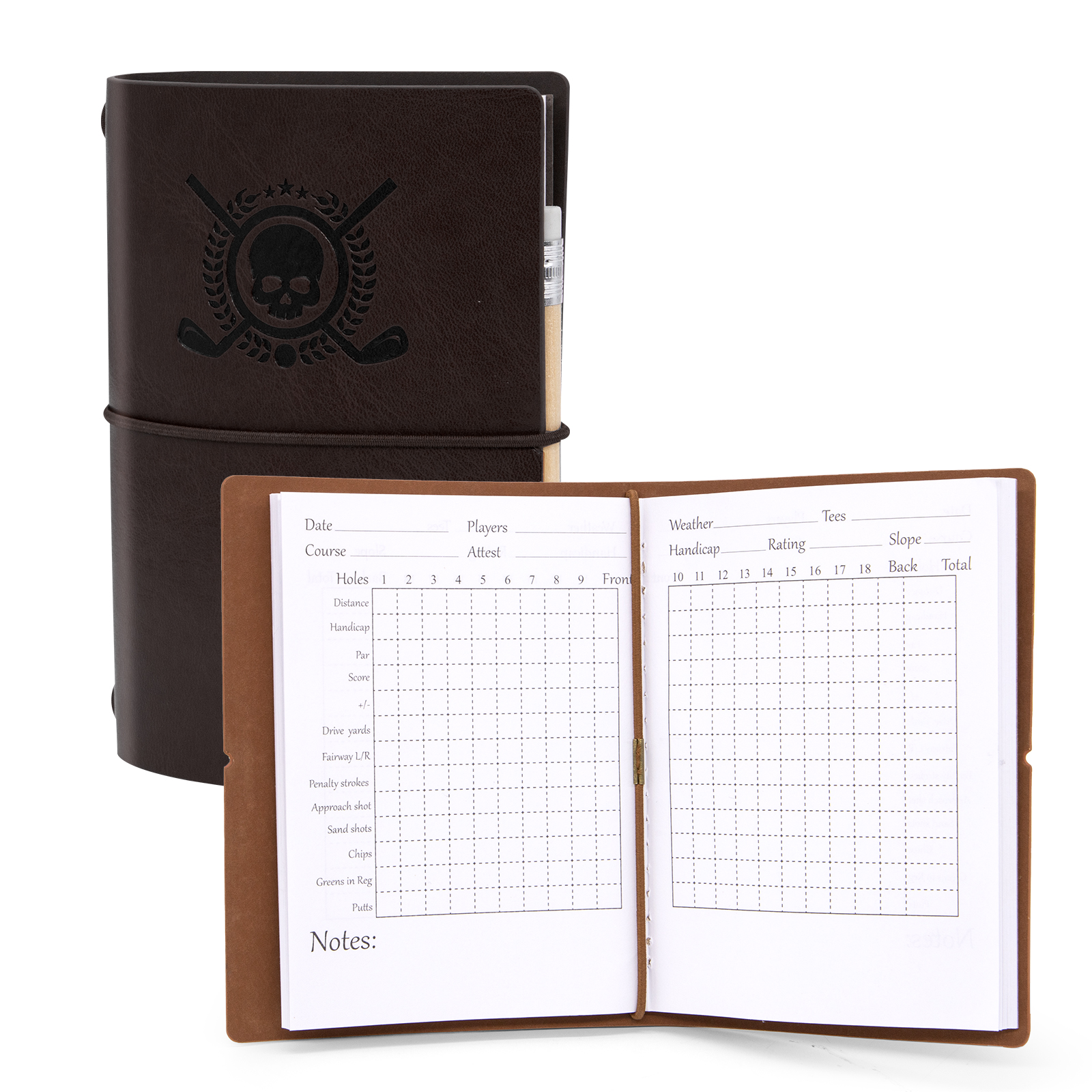 leather-golf-yardage-book-holder (1) Leather Golf Yardage Book Holder - 图片 1