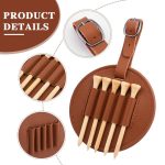 Pu Leather Round Golf Tee Holder - 图片 3